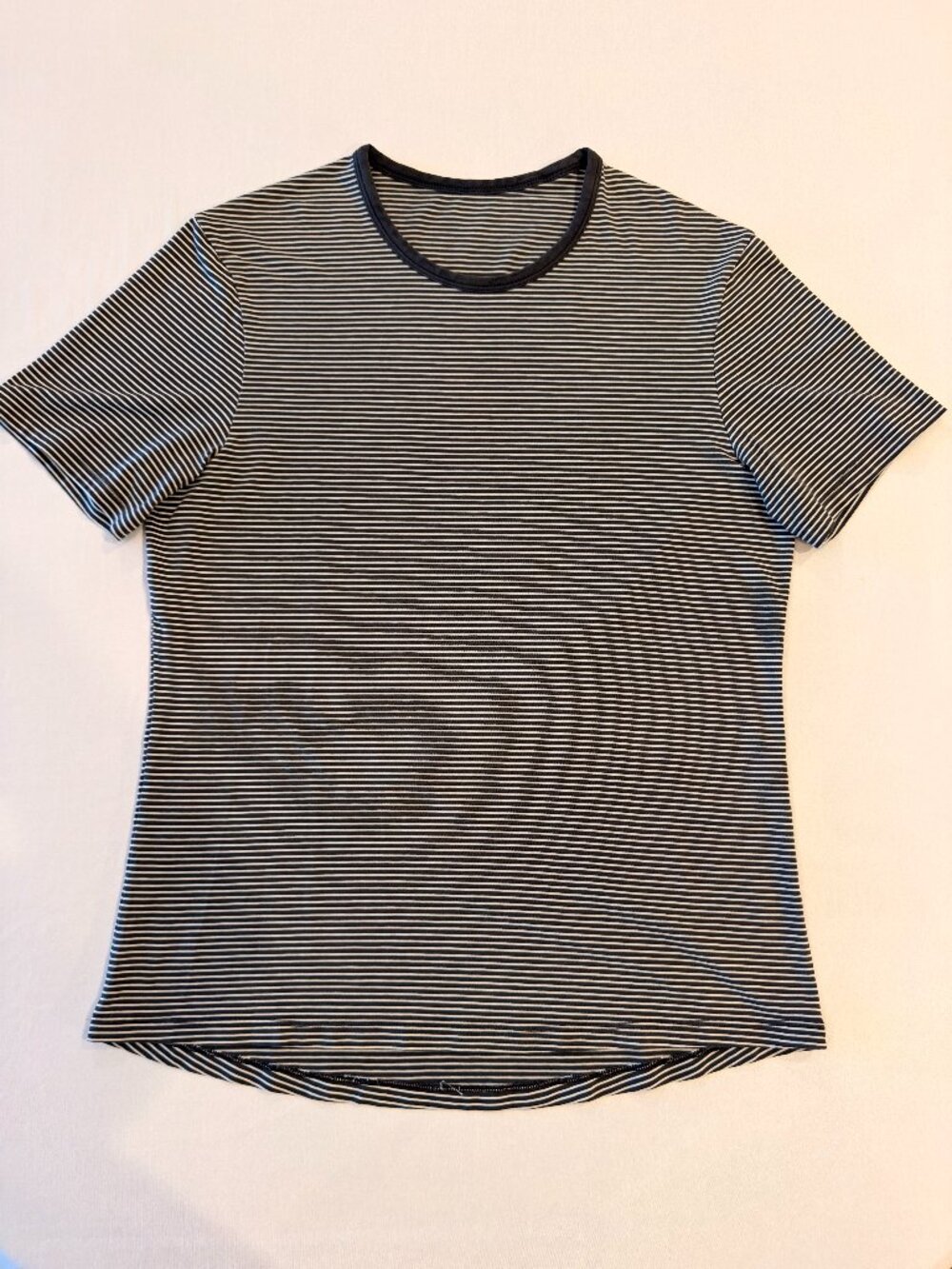 Lululemon 5 Year Basic Tee Micro-Stripe T-Shirt M